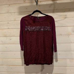 Cupio | NWT Purple Top with Sequins